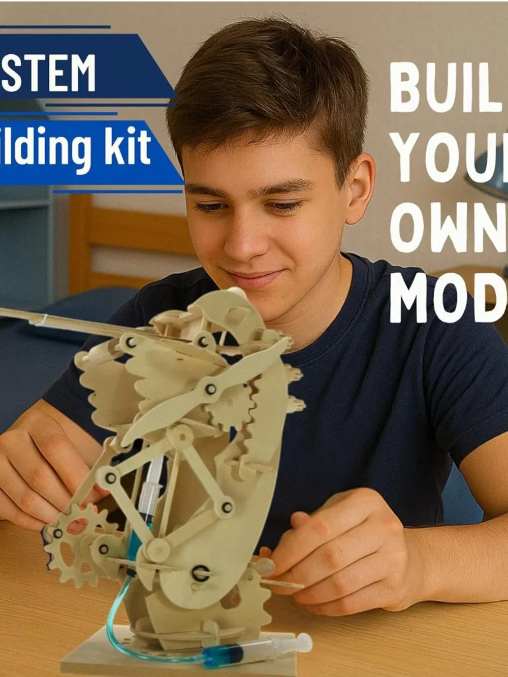 New Pathfinders STEM Kit Hydraulic Gearbot Wooden Building Catapult DIY HYDRAULI